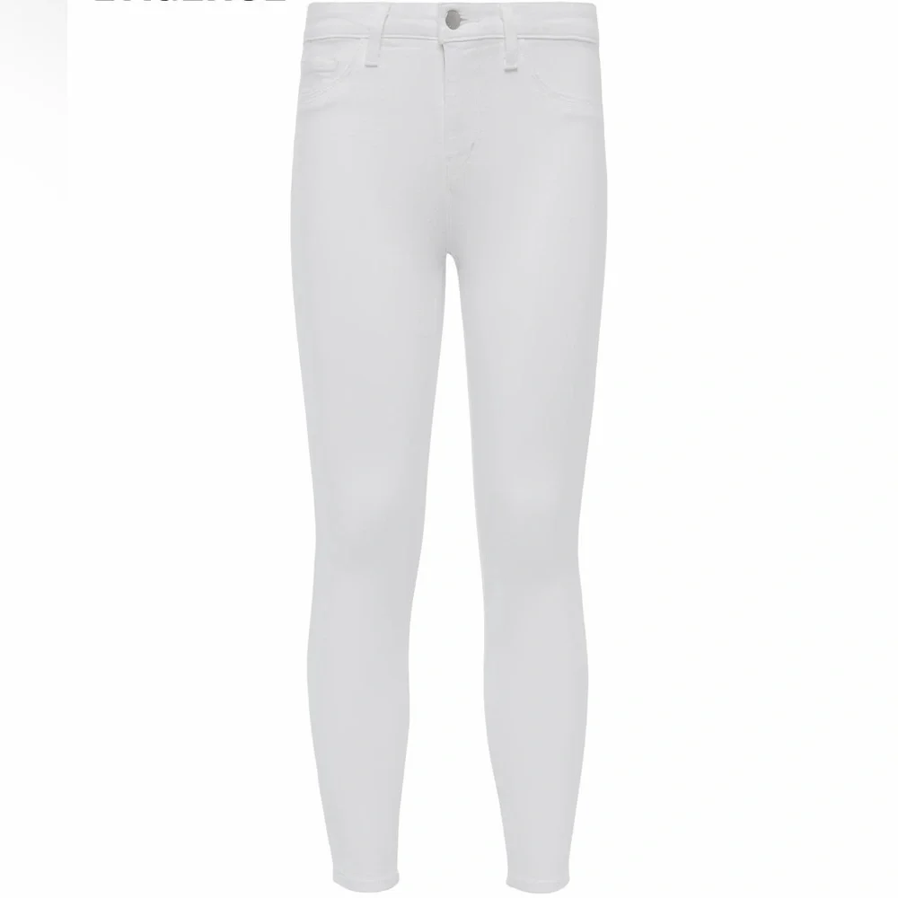 L'AGENCE Margot White Cropped High-Rise Skinny Jeans - Picture 5 of 6